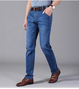 Business Casual Light Blue Elastic Force Fashion Jeans