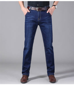 Business Casual Light Blue Elastic Force Fashion Jeans