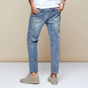 Autumn Cotton Blue Skinny Jeans Men