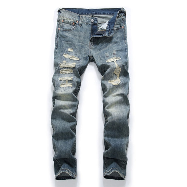 Fashion Retro Destroyed Men Jeans